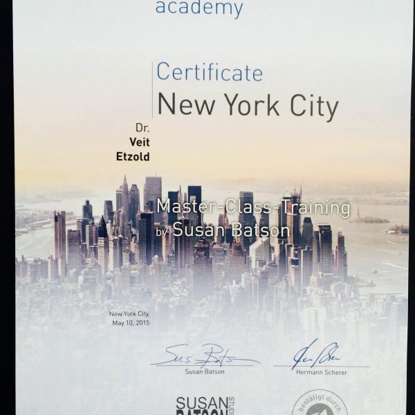 Certificates from Susan Batson and Lee Strasberg Institute