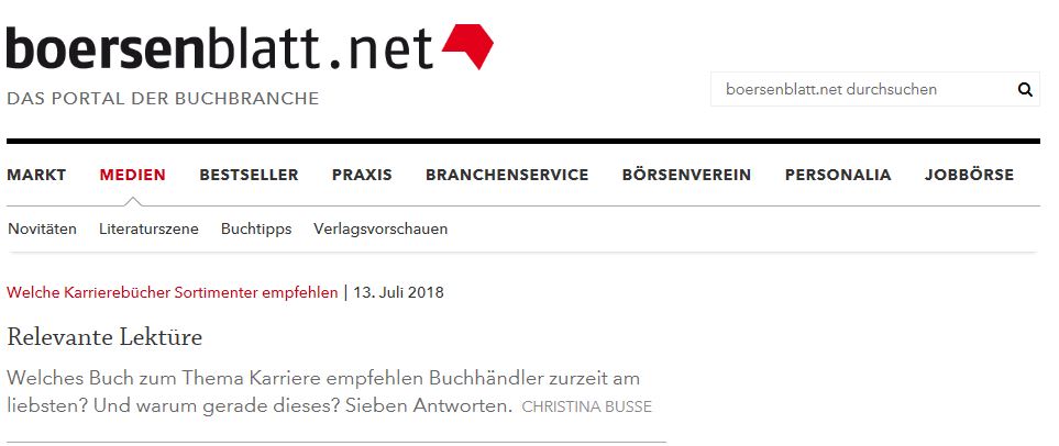 Thalia empfiehlt Strategiebuch – veröffentlicht bei boersenblatt.net