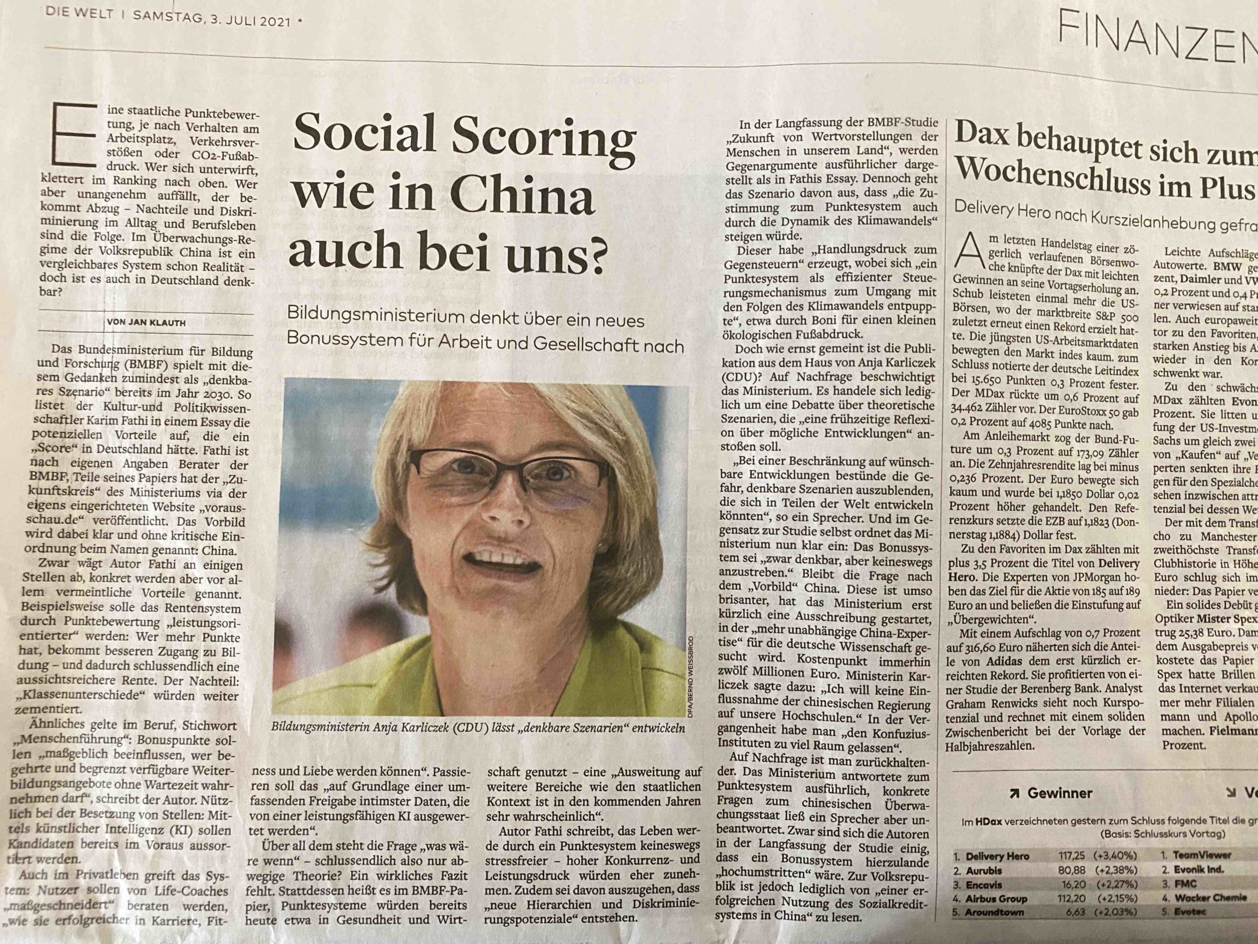 Social Credit System auch bei uns