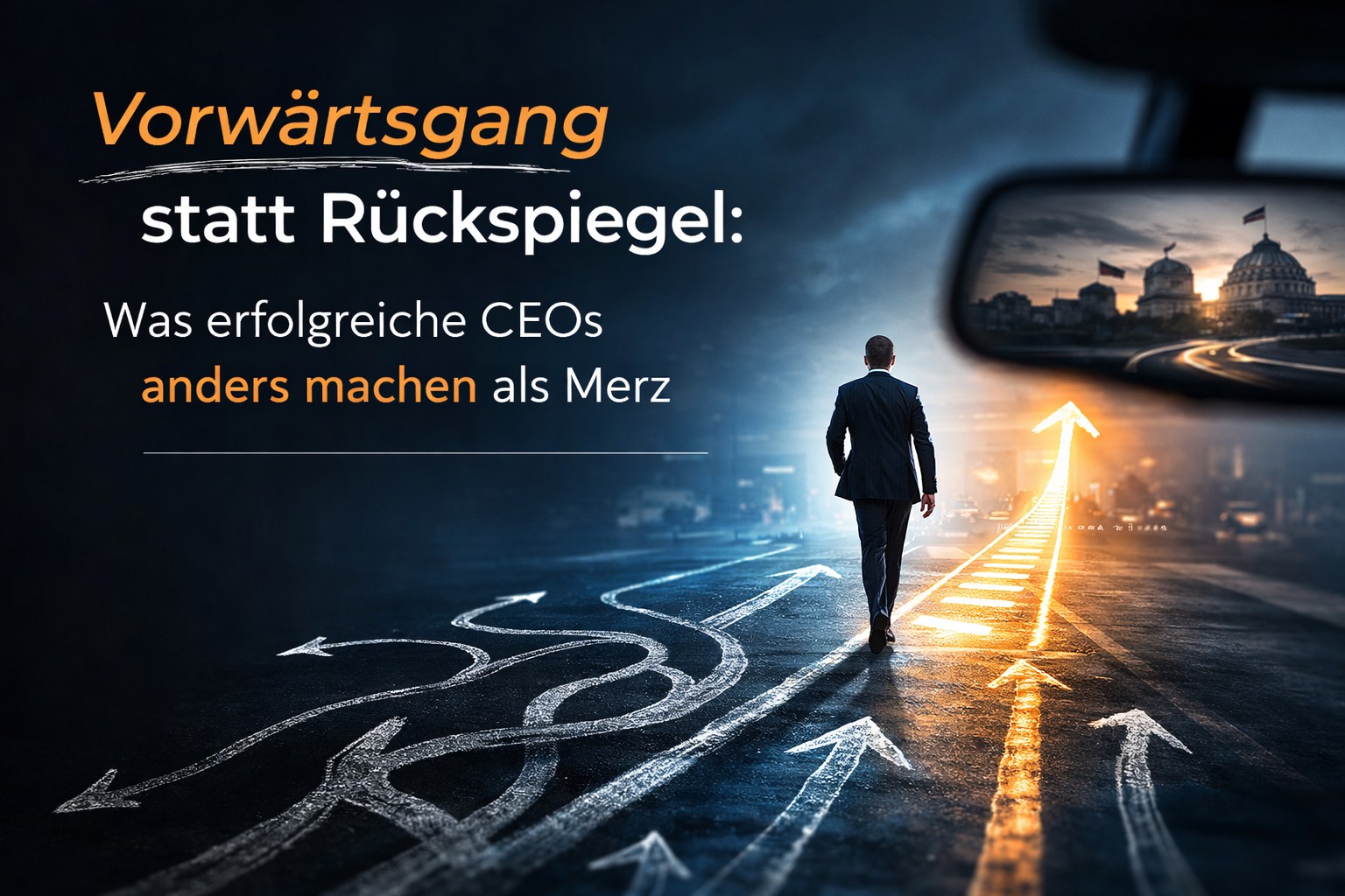 Vorwärtsgang statt Rückspiegel: was erfolgreiche CEOs anders machen als Merz